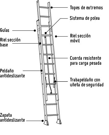 infografia escalera telescopica